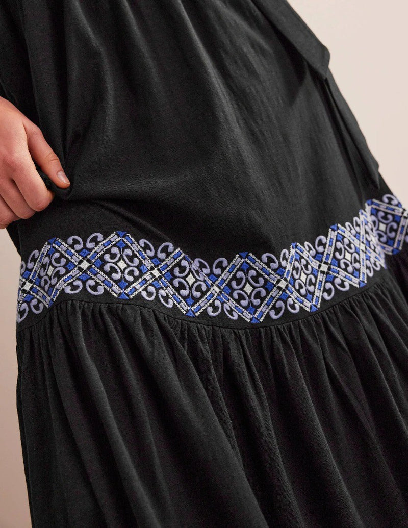 BODEN Embroidered Jersey Maxi Dress - RRP £130 - The Birdcage
