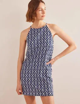 BODEN Racer Neck Mini Dress - The Birdcage