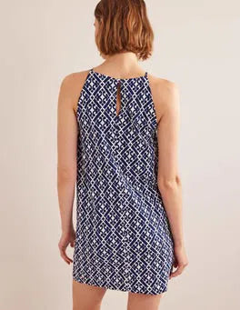 BODEN Racer Neck Mini Dress - The Birdcage
