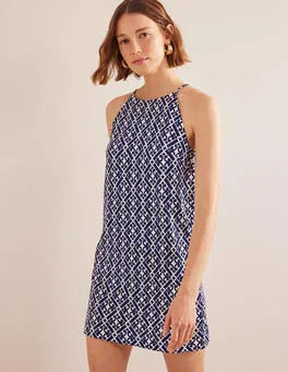 BODEN Racer Neck Mini Dress - The Birdcage