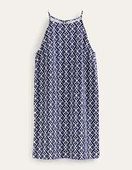 BODEN Racer Neck Mini Dress - The Birdcage
