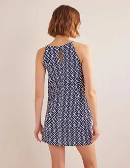 BODEN Racer Neck Mini Dress - The Birdcage