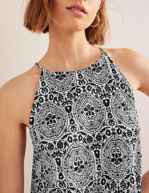 BODEN Racer Neck Jersey Mini Dress - The Birdcage