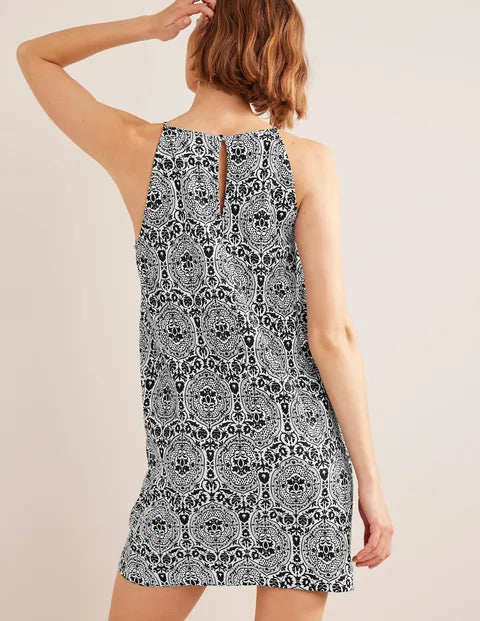 BODEN Racer Neck Jersey Mini Dress - The Birdcage