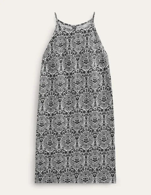 BODEN Racer Neck Jersey Mini Dress - The Birdcage