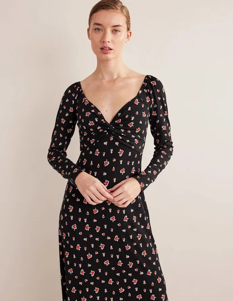 Sweetheart Jersey Midi Dress - The Birdcage