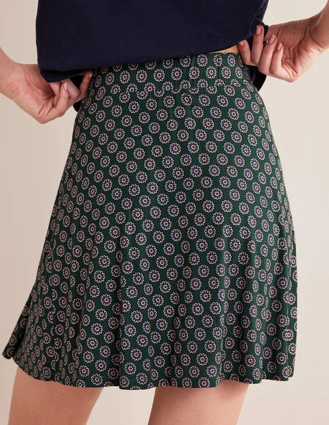 BODEN Jersey Wrap Mini Skirt - The Birdcage