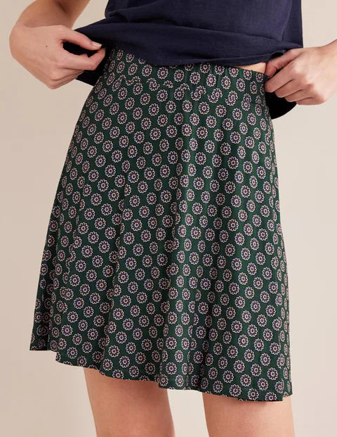 BODEN Jersey Wrap Mini Skirt - The Birdcage