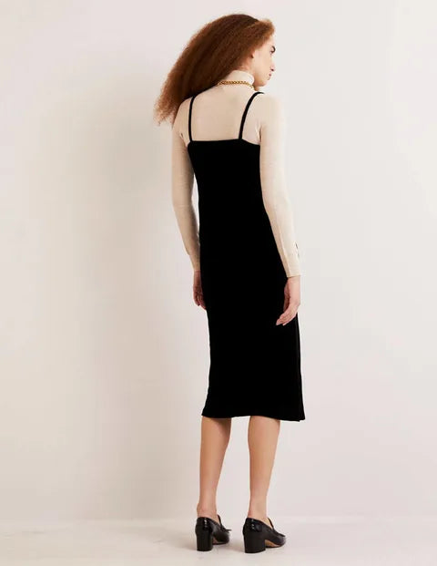 BODEN Velvet Slip Midi Party Dress - The Birdcage
