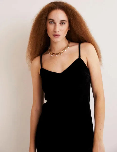 BODEN Velvet Slip Midi Party Dress - The Birdcage