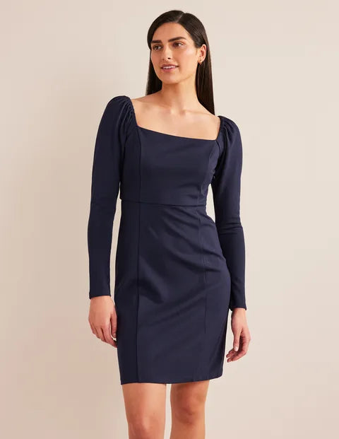 BODEN Square Neck Mini Jersey Dress - The Birdcage