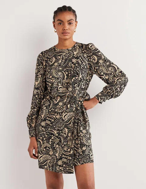BODEN Wrap Skirt Mini Dress - The Birdcage