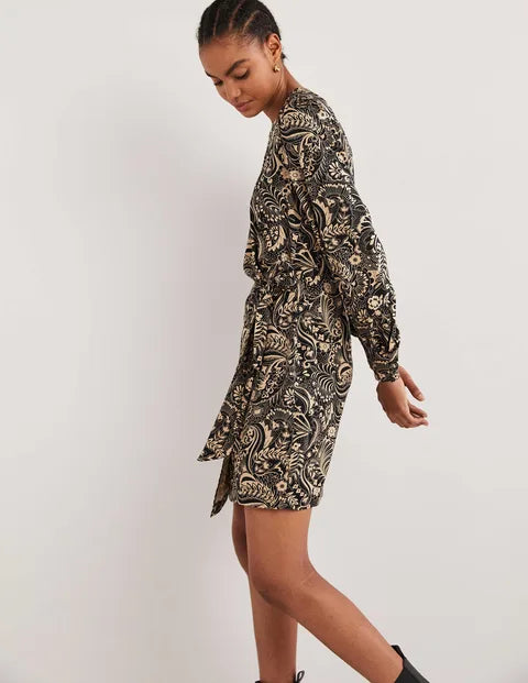 BODEN Wrap Skirt Mini Dress - The Birdcage