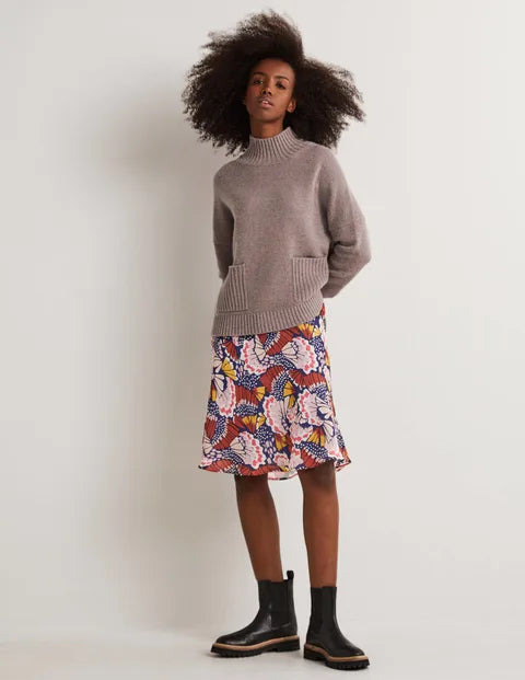 BODEN Crinkle Bias-cut Skirt - The Birdcage
