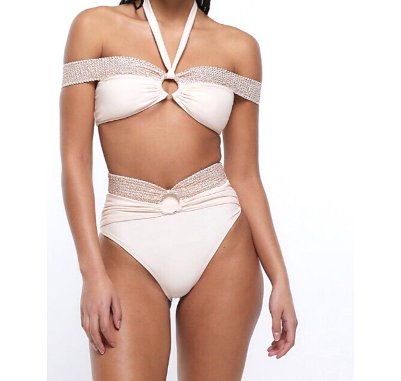River Island Rose Gold Bikini Top - The Birdcage