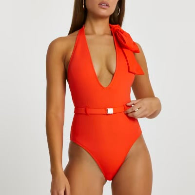 River Island Bow Halterneck  Swimsuit