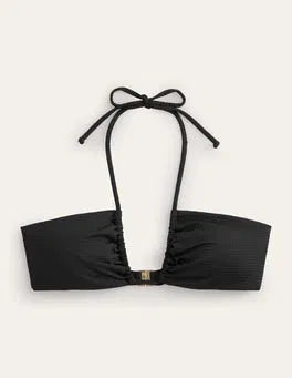 Boden Cutout String Gather Bikini Top