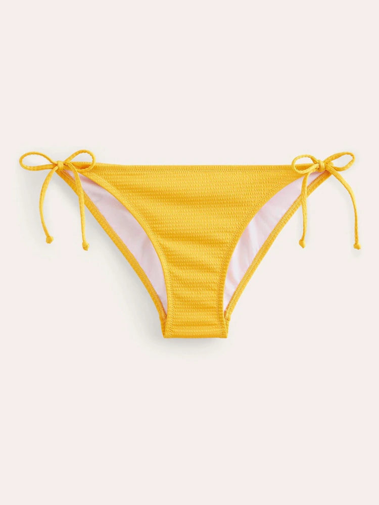 Boden Textured String Bikini Bottoms