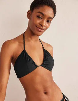 Boden Cutout String Gather Bikini Top