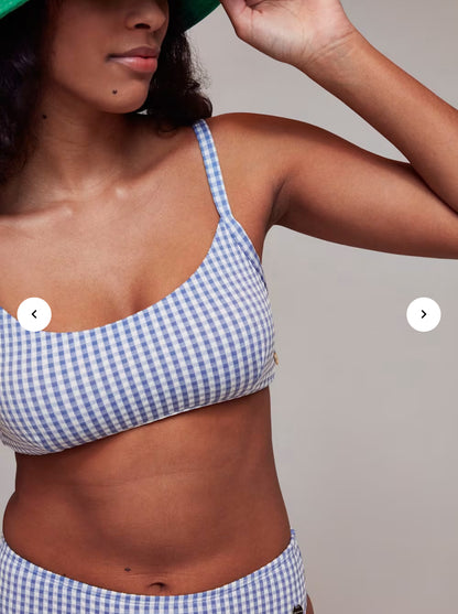 Whistles Blue Gingham Texture Bikini