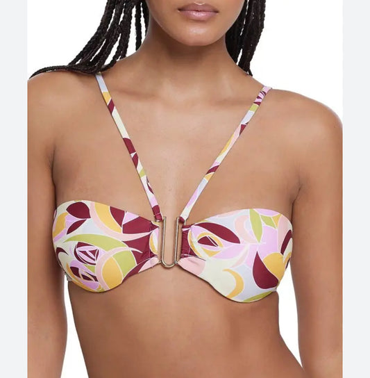 River Island Pink Trimmed Bandeau Bikini Top