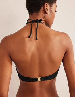 Boden Cutout String Gather Bikini Top