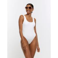 River Island Textured Scoop Neck Swimsuit