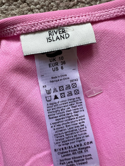 River Island lace trimmed bikini top