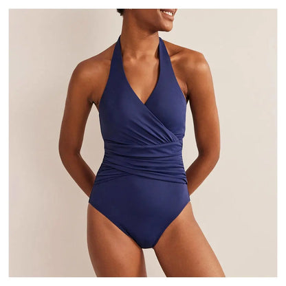 Boden Levanzo Halter Swimsuit - navy