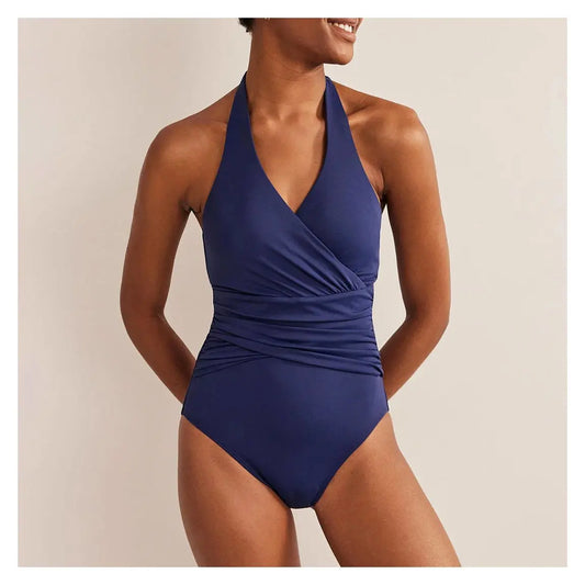 Boden Levanzo Halter Swimsuit - navy