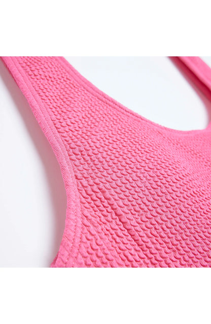 River Island Textured Scoop Neck Swimsuit