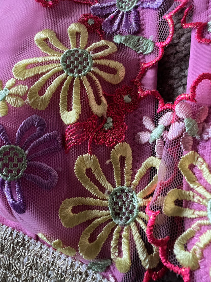 River Island embroidered bikini top