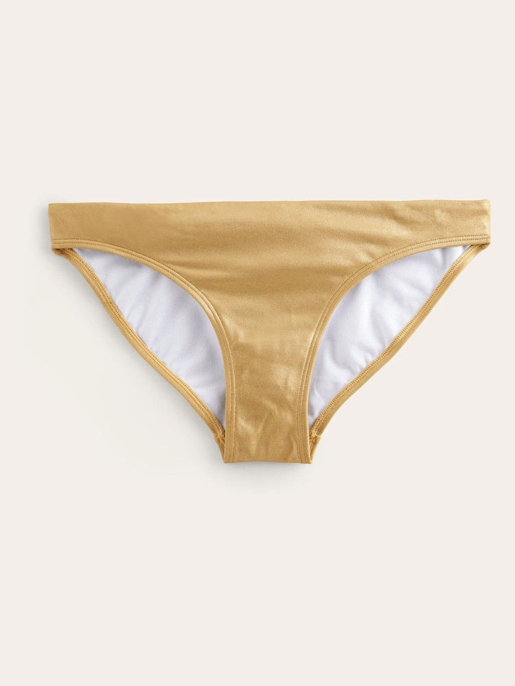 Boden Arezzo Texture Bikini Bottoms - Gold