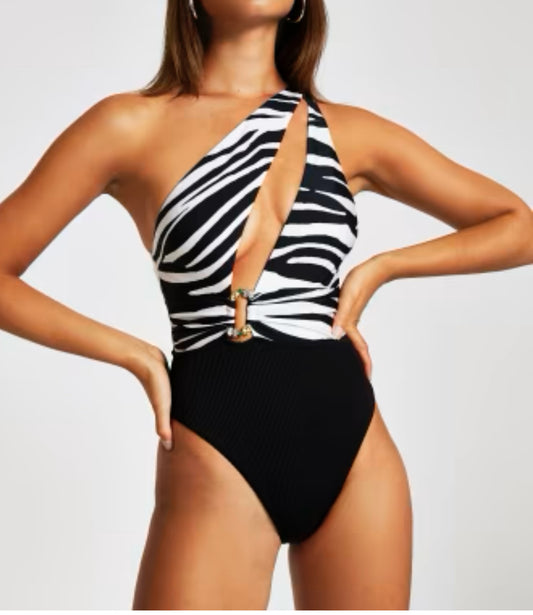 River Island one shoulder swimsuit