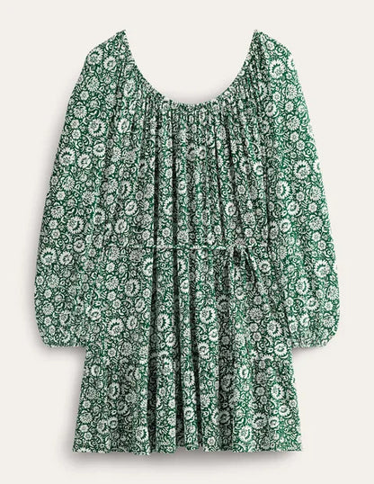 BODEN Scoop Tiered Jersey Mini Dress - sizes 12 + 14