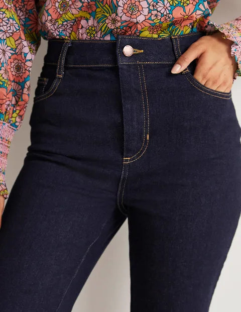 BODEN High Waist Smart Flare Jeans - indigo