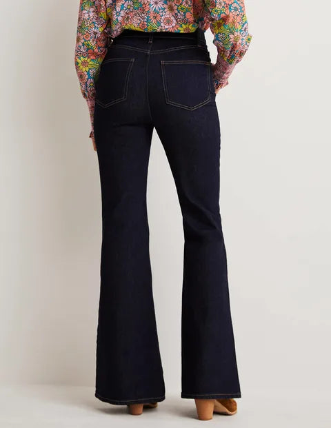 BODEN High Waist Smart Flare Jeans - indigo