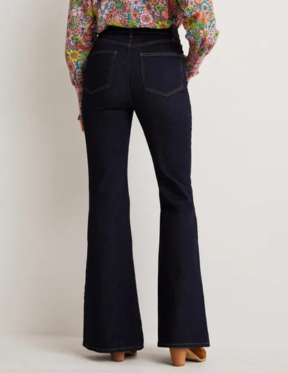 BODEN High Waist Smart Flare Jeans - indigo