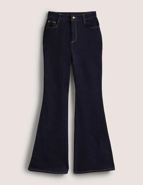 BODEN High Waist Smart Flare Jeans - indigo