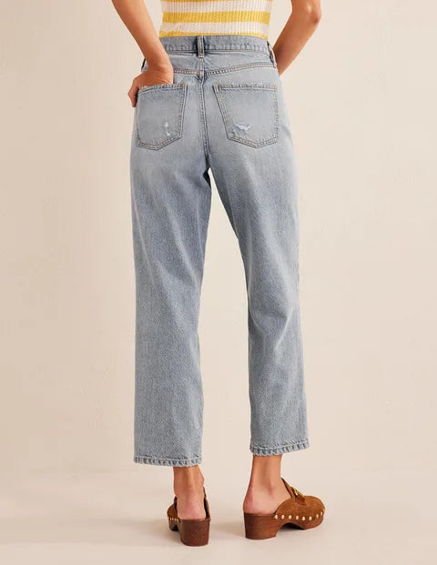 BODEN Mid Rise Loose Jeans - Mid Wash