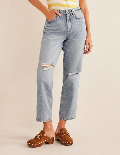 BODEN Mid Rise Loose Jeans - Mid Wash