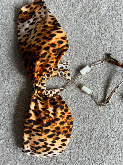 River Island Animal Print Bandeau Bikini Top