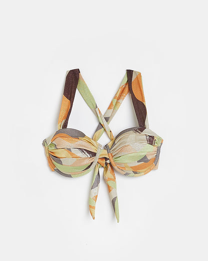 River Island Printed Balconette Bikini Top