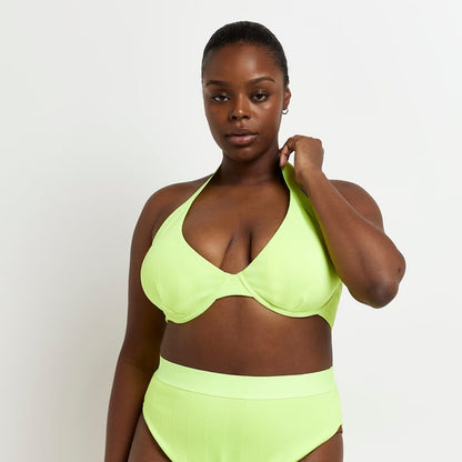 River Island Plus plunge underwired bikini top