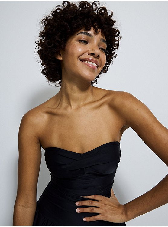 George Black Halter Neck Skirted Swimsuit