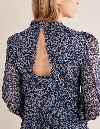 Boden Ruffle Open Back Mini Dress