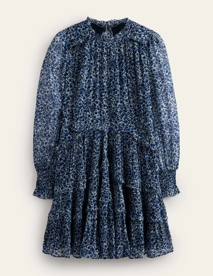 Boden Ruffle Open Back Mini Dress