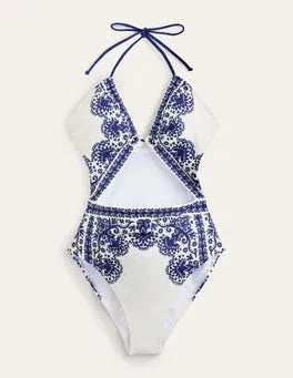 Boden Cut-Out Detail String Swimsuit