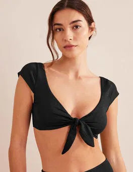 Boden Cap Sleeve Tie Bikini Top