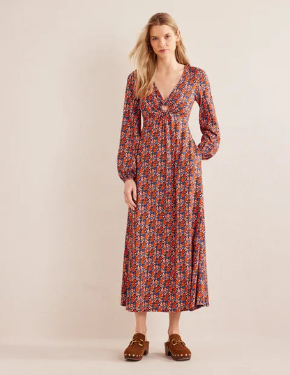 BODEN Keyhole Jersey Maxi Dress